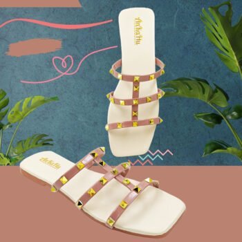 Flats for women stylish latest new design with pyramid nug chiku by ankahu.com